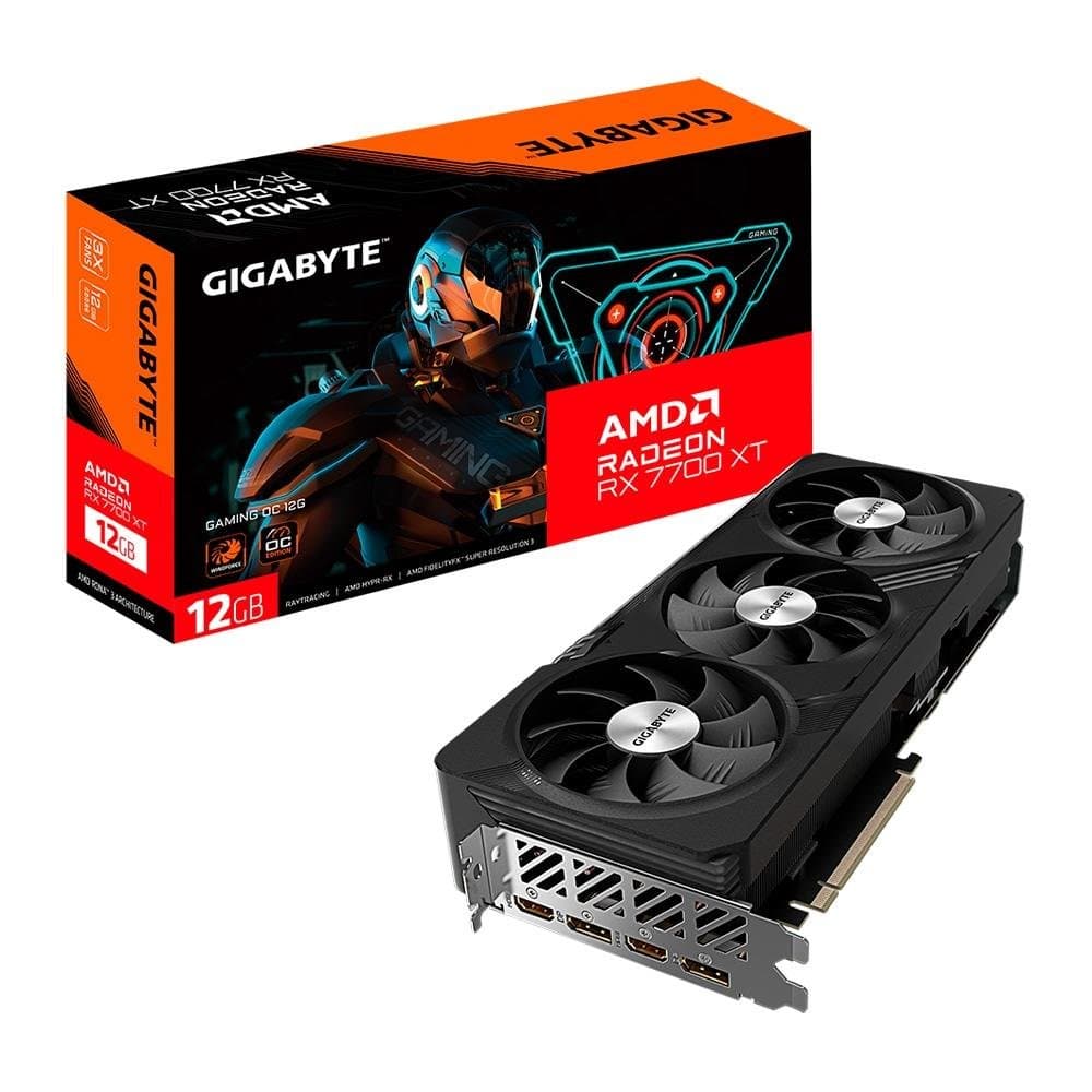 Placa de Vídeo Gigabyte Radeon RX 7700 XT Gaming OC 12GB GDDR6